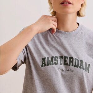 NWT LUNE ACTIVE Demi Amsterdam Tee - Grey Melange